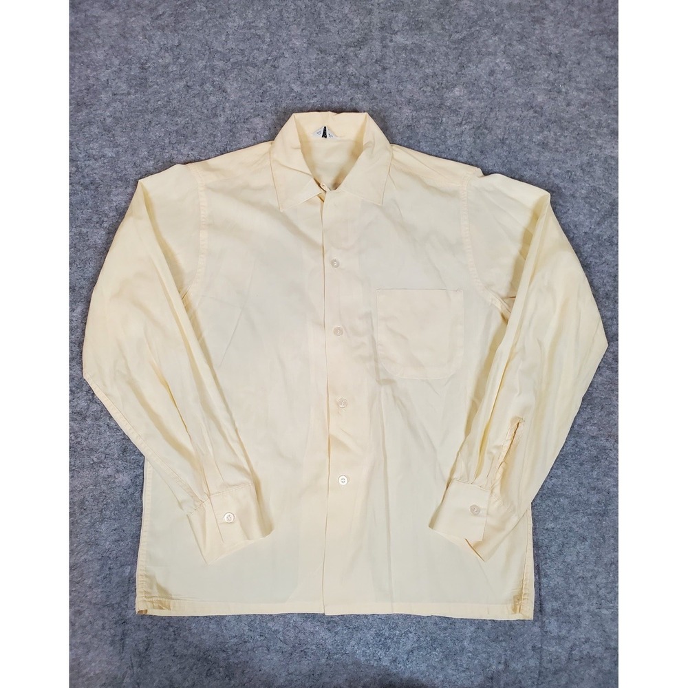 Vtg 50s/60s Island in the Sun‎ Sanforized Mens Shirt Loop Collar Sz 14-S- 14 1/2